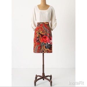 Anthropologie edme&esyllte Paisley Corduroy Dress